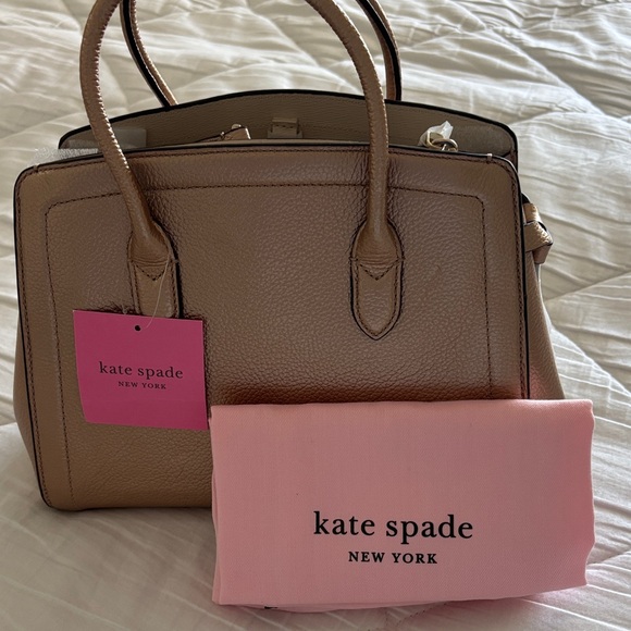kate spade Handbags - kate spade Rose Gold metallic Knot Medium Leather Satchel